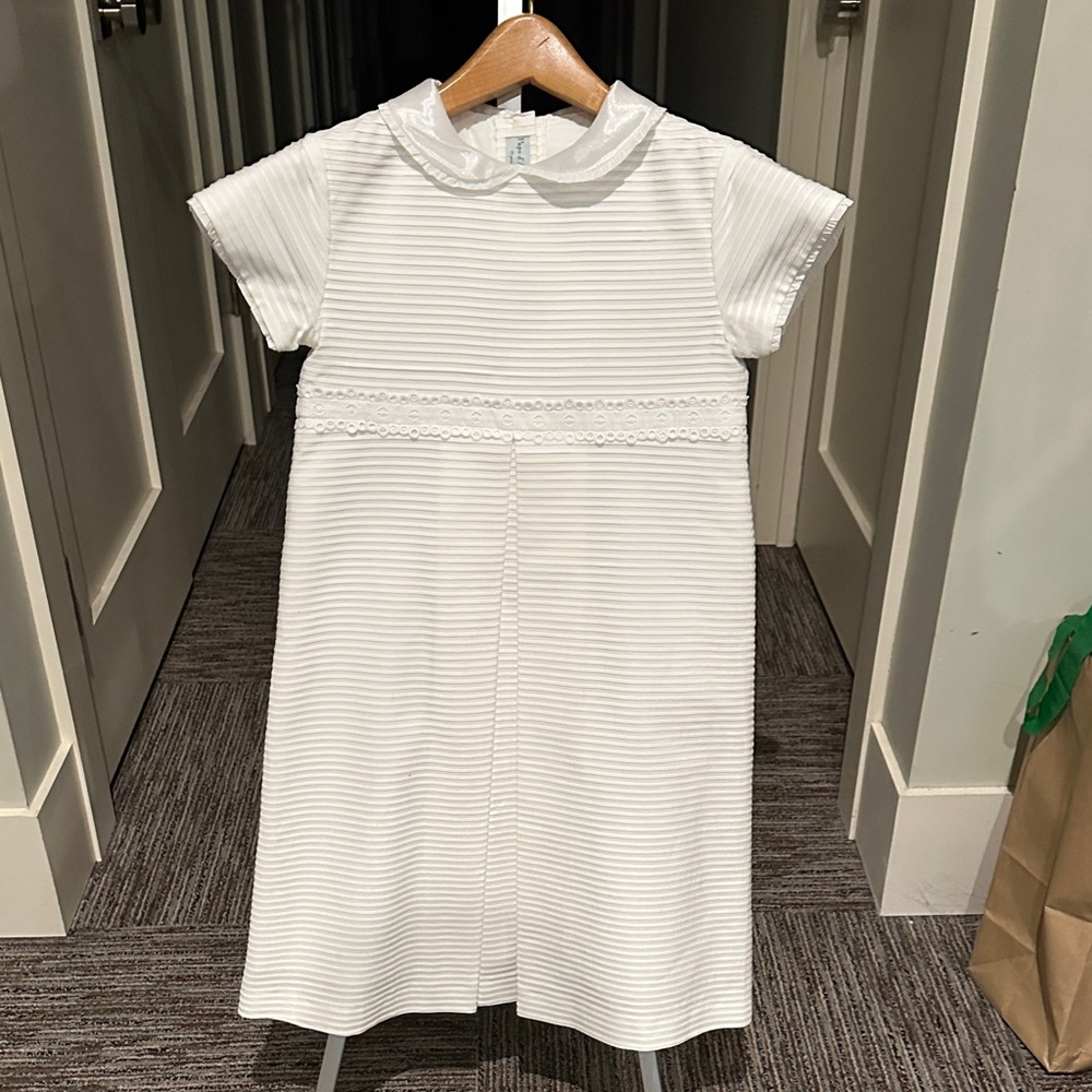 Papo d’ Anjo White Striped Short Sleeve Dress